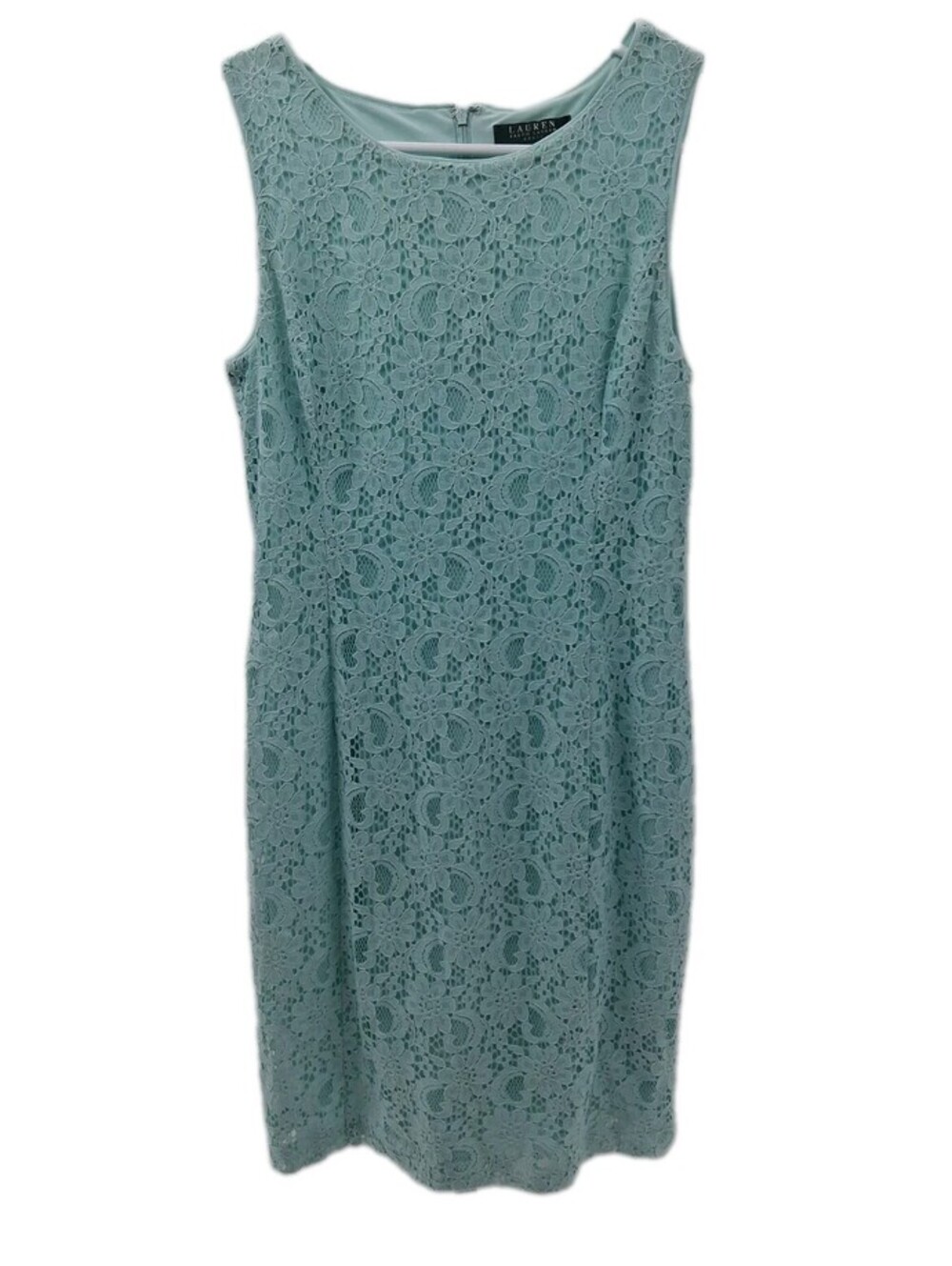 Ralph Lauren Cocktail Dress Women's 8 Teal Elegant Party Slimming Flattering